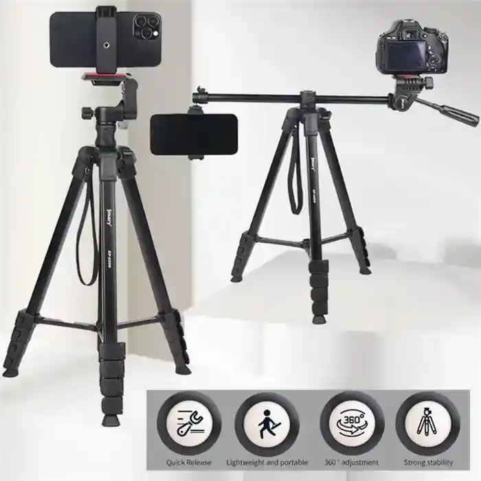 Jmary KP-2209 Multifunctional Tripod Horizontal Axis 360 Detachable Monopod Compatible with Mobile / Ringlight / Camera / DSLRs / Action Cameras
